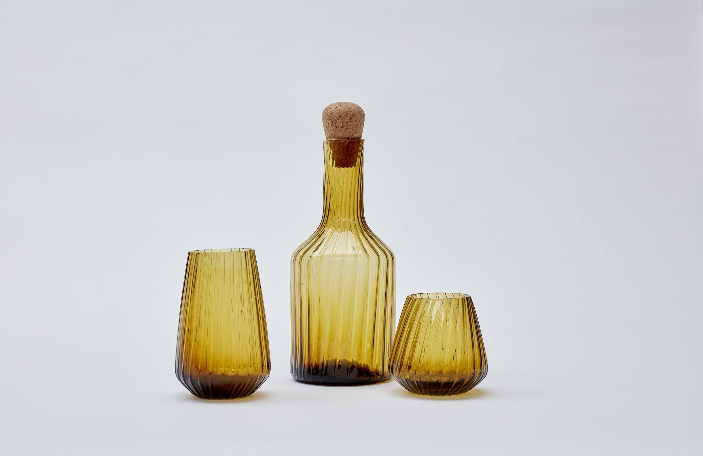 Handblown coloured glassware Artisanmade Tableware Hadeda
