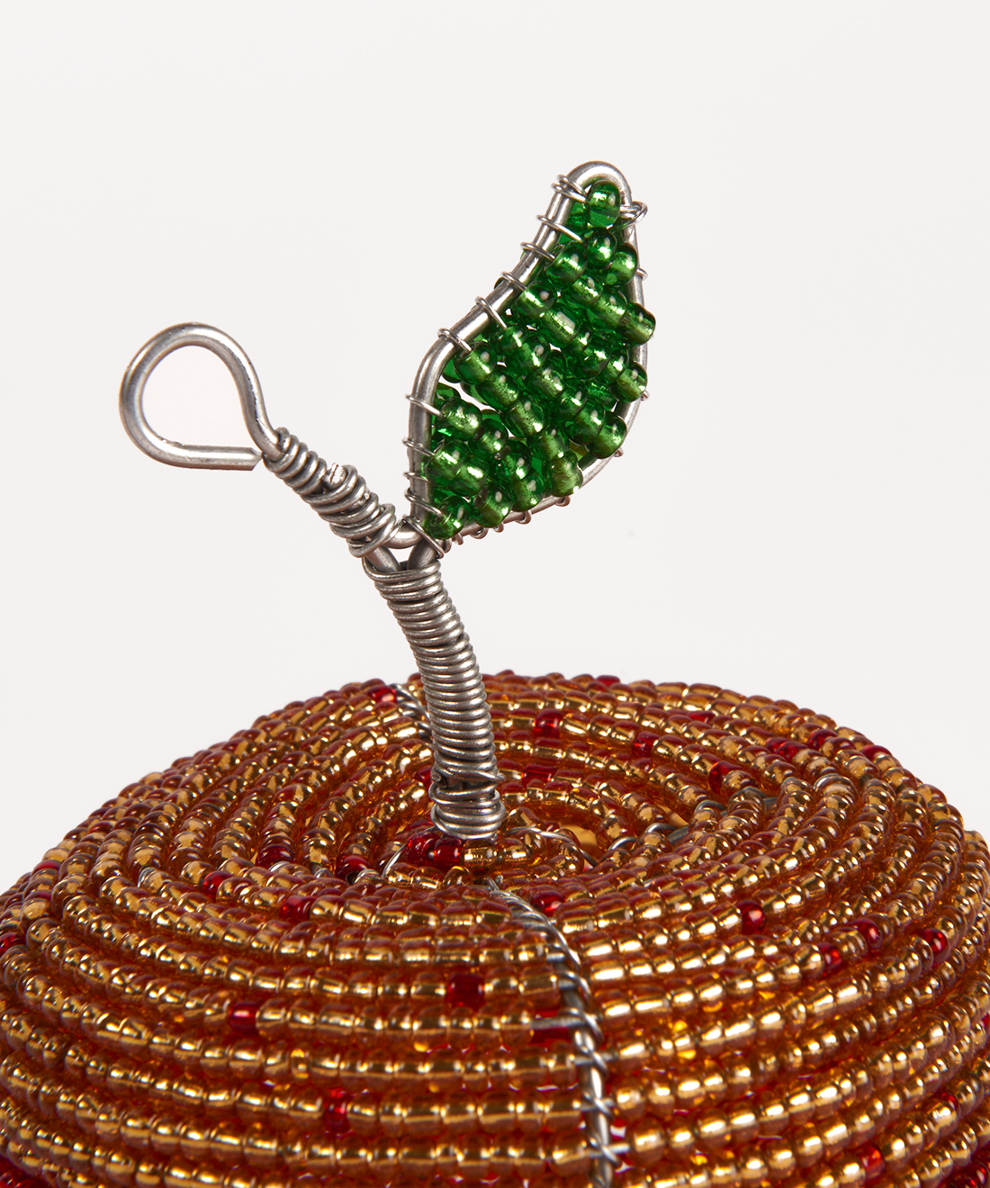 Beaded Apple Ornament