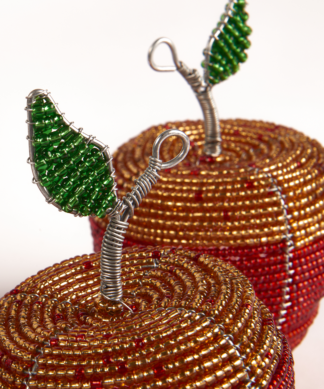 Beaded Apple Ornament