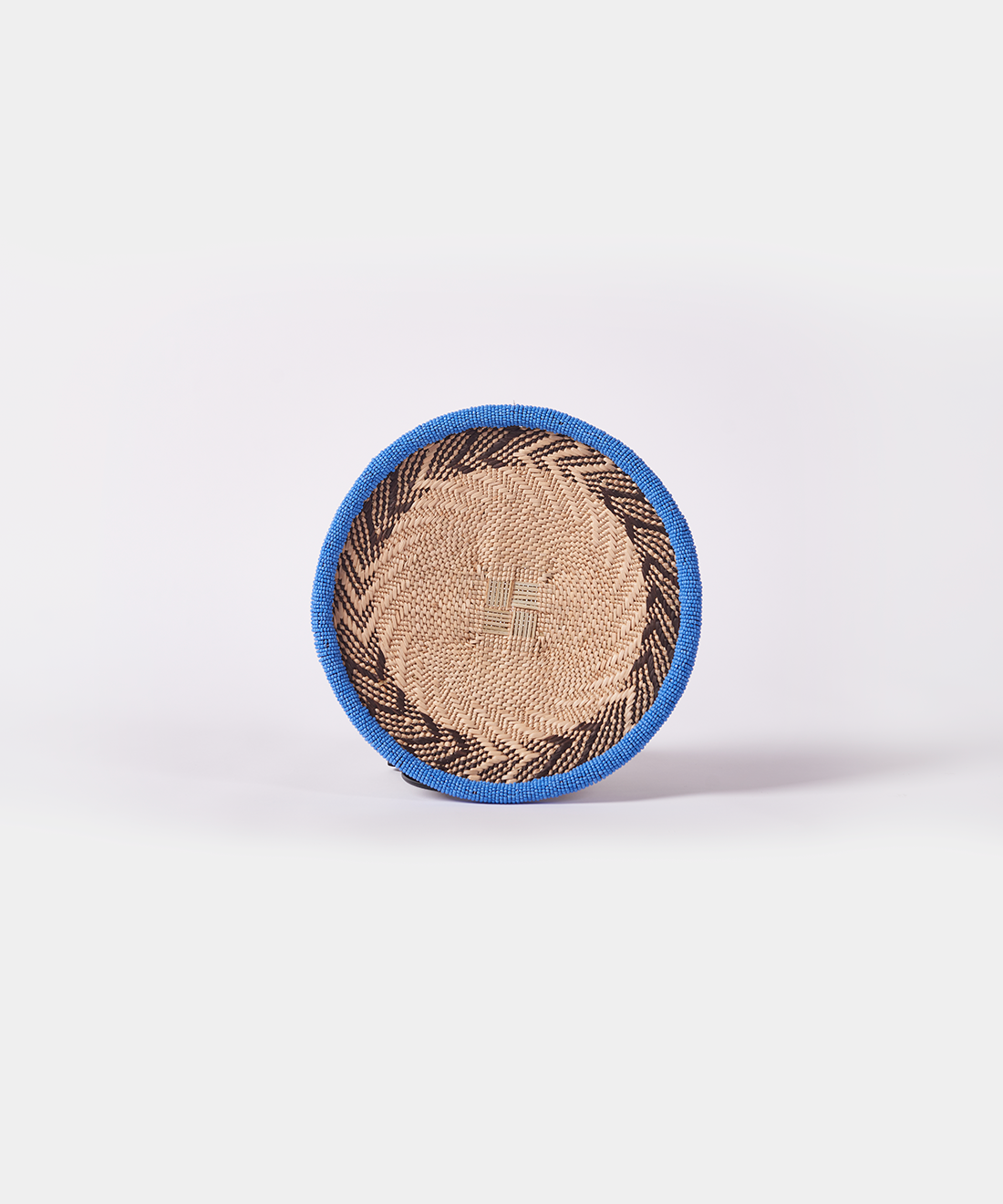 Beaded Wall Baskets in Solid Blue