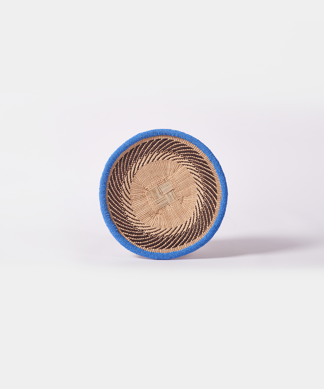 Beaded Wall Baskets in Solid Blue