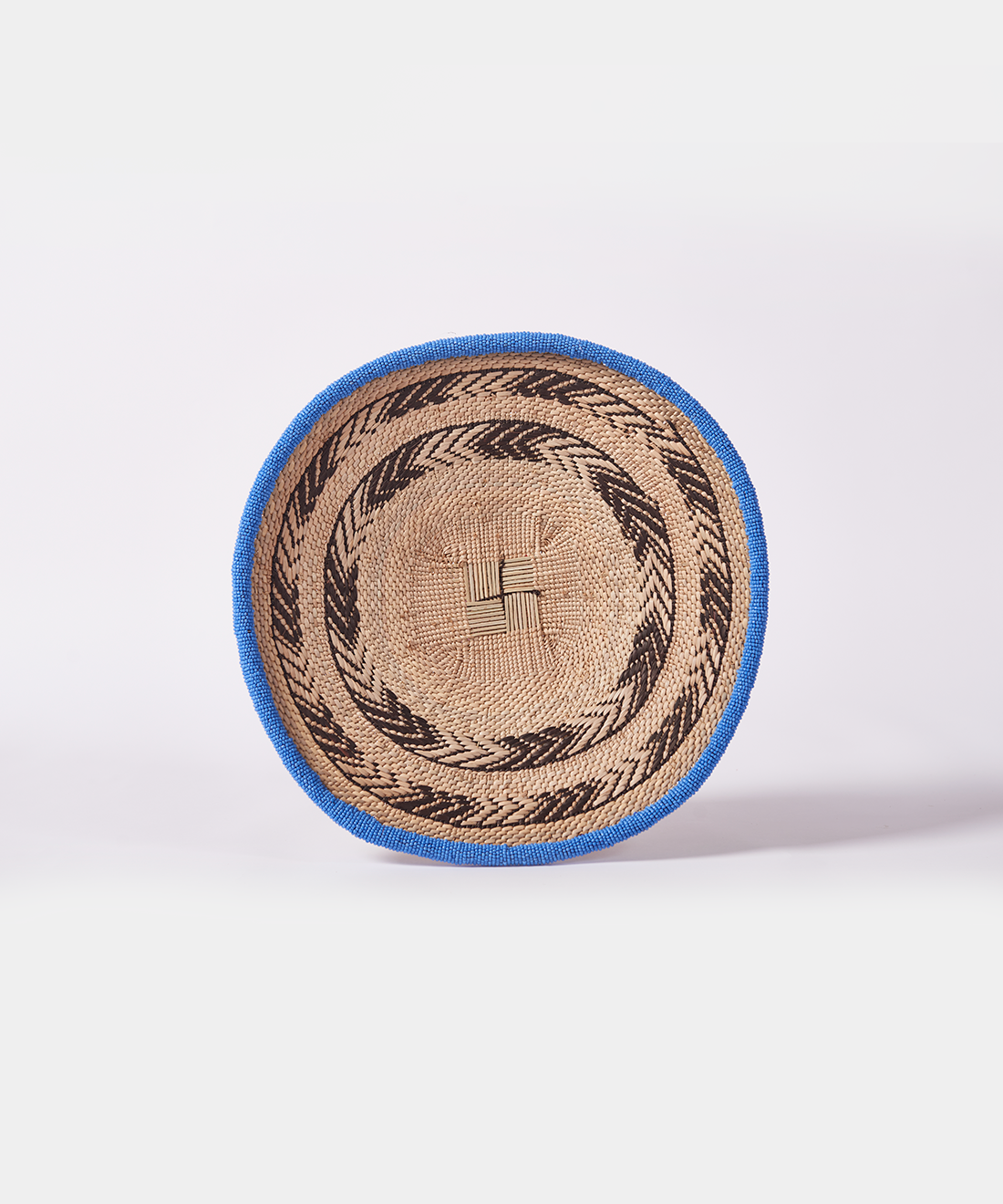 Beaded Wall Baskets in Solid Blue