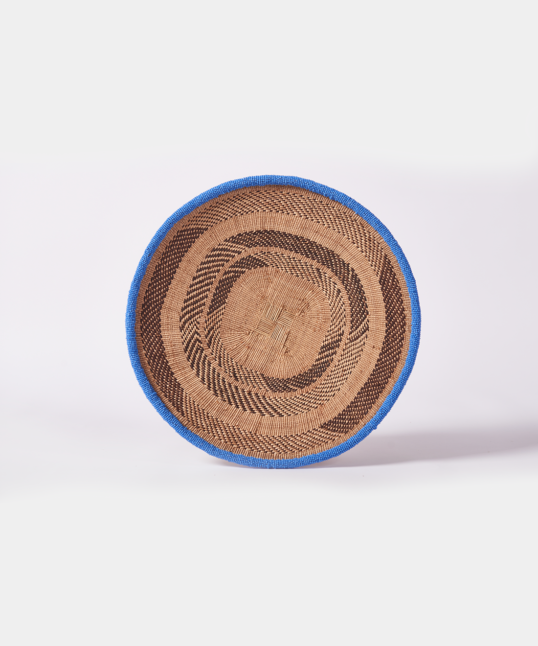 Beaded Wall Baskets in Solid Blue