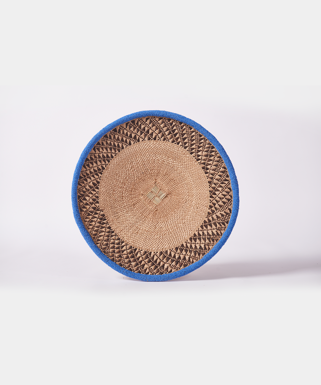 Beaded Wall Baskets in Solid Blue