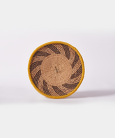 Beaded Wall Baskets in Solid Yellow