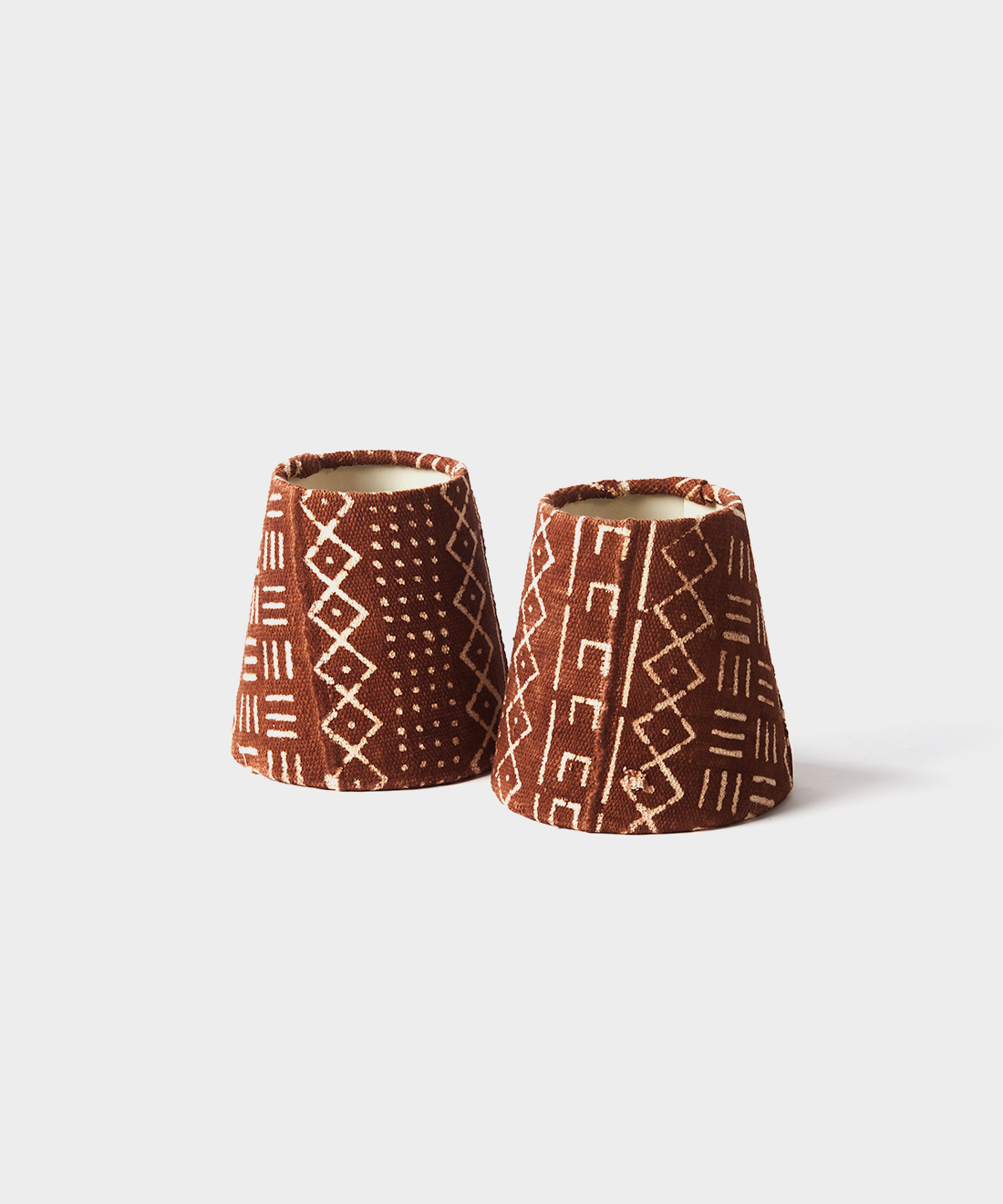 Small Mud Cloth Brown Lampshade