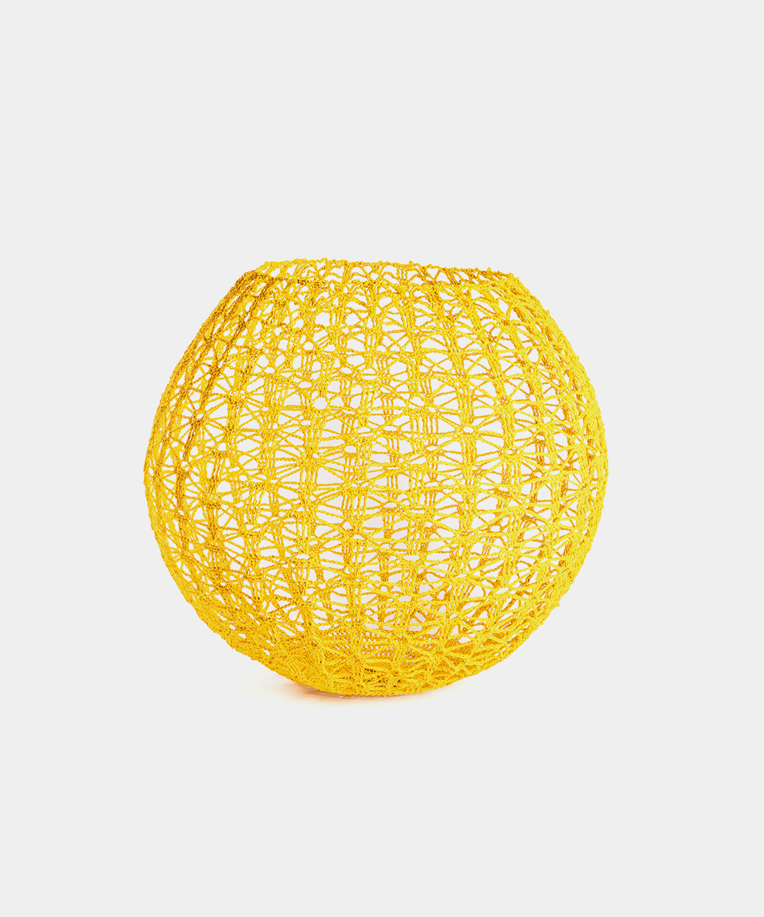 Crochet Moon Basket in Yellow