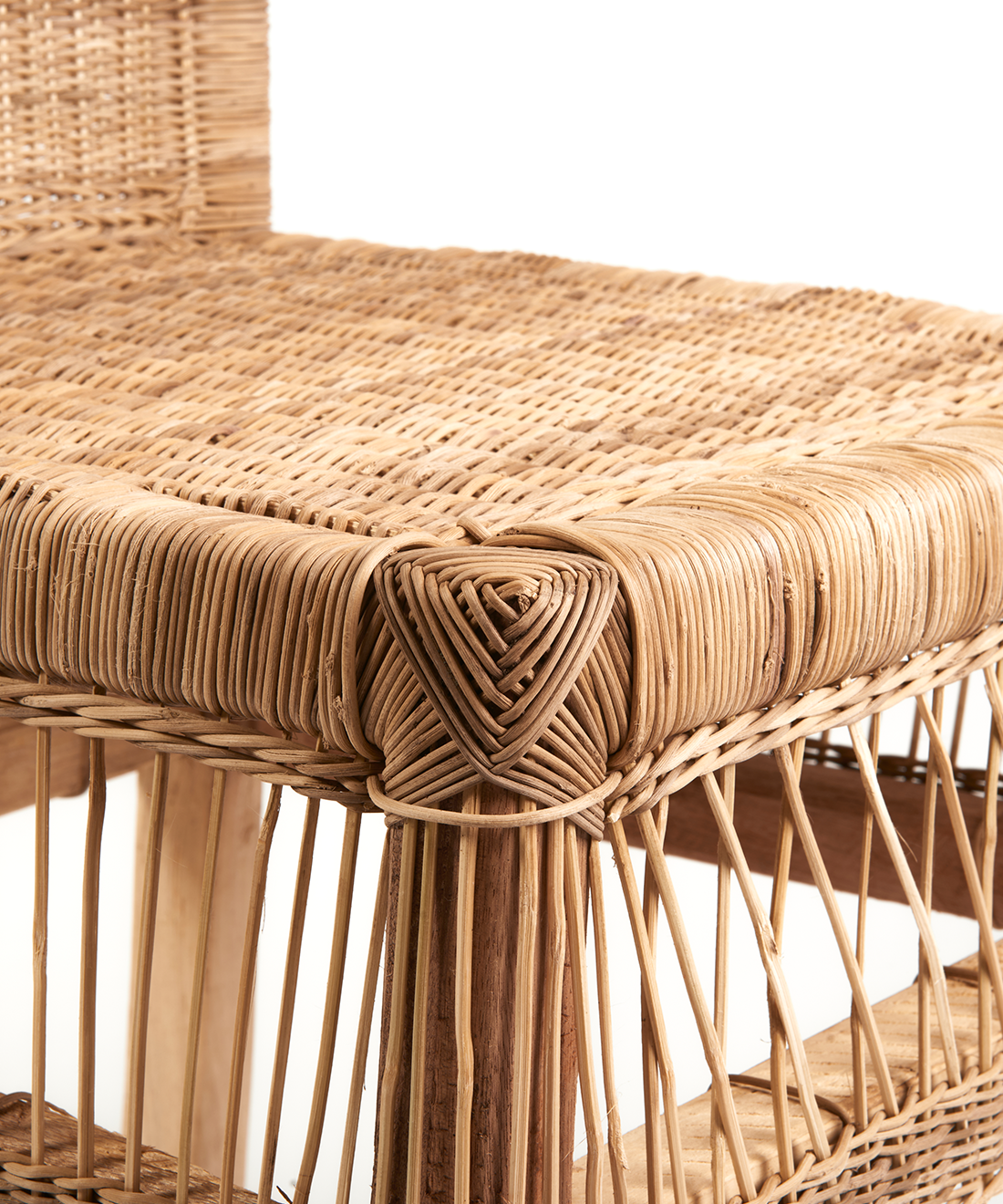 Traditional Open Weave Cane Dining Chair