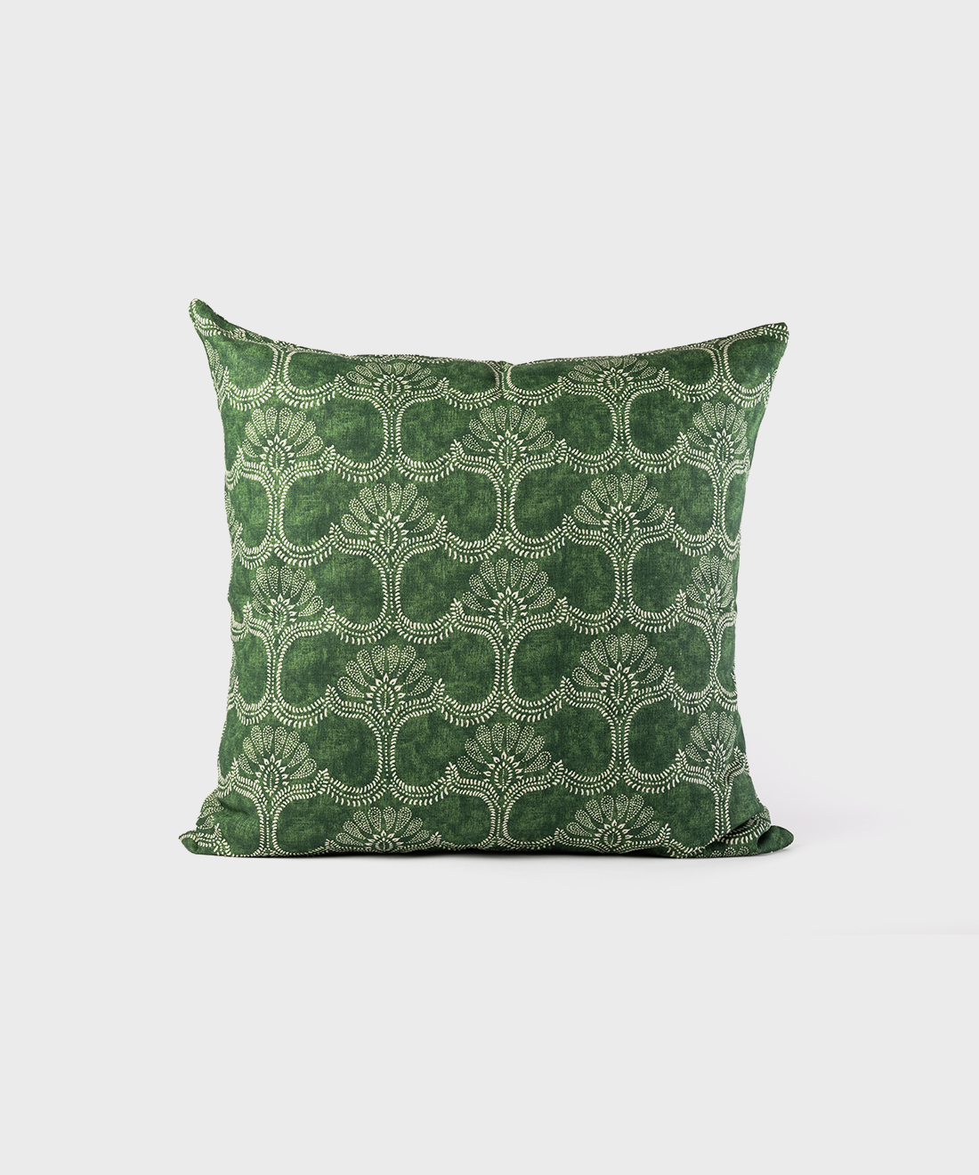 Arabesque Linen Scatter Cushion in Green