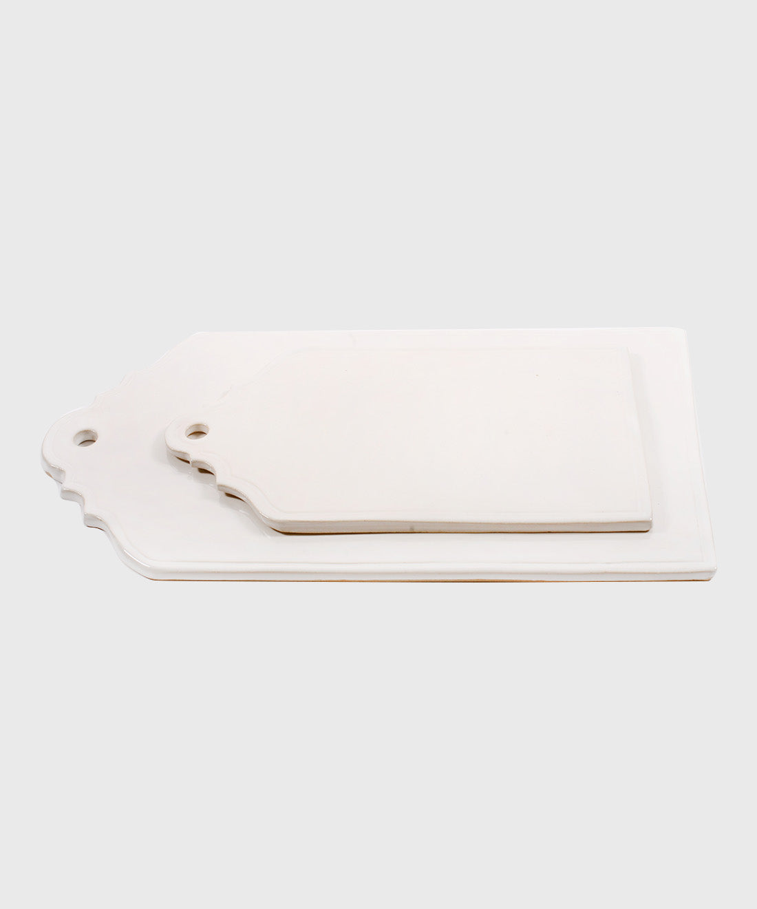 Medium Ceramic Cheese Board in White