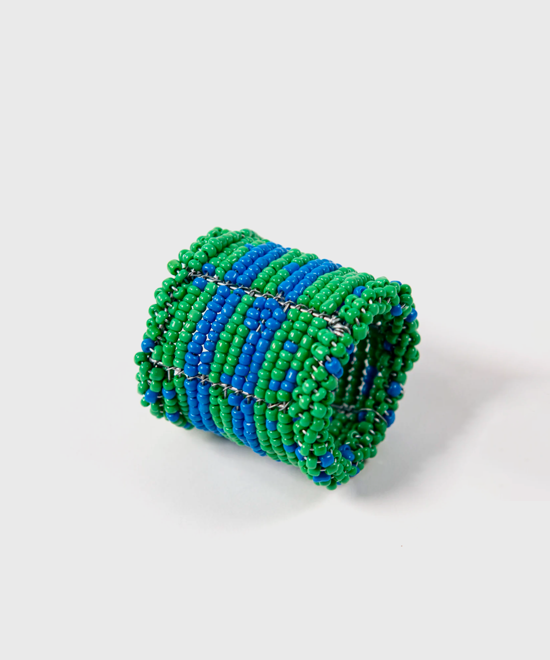 Beaded Napkin Ring in Green
