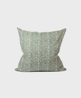 Verdure Slubbed Cotton Scatter Cushion in Green