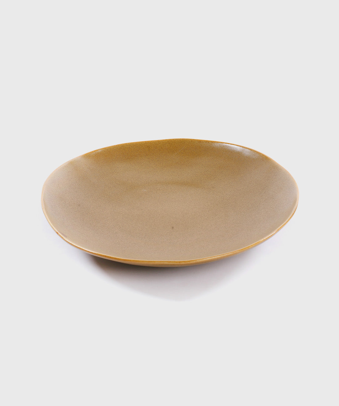 Extra Large Flat Round Bowl in Mustard