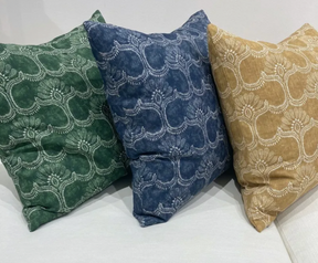 Arabesque Ochre Scatter Cushion (Linen)