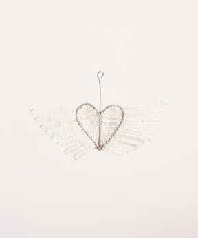 Beaded Heart Wing Decoration