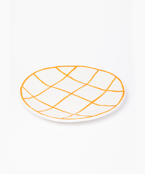 Orange Stripe Ceramic Plate