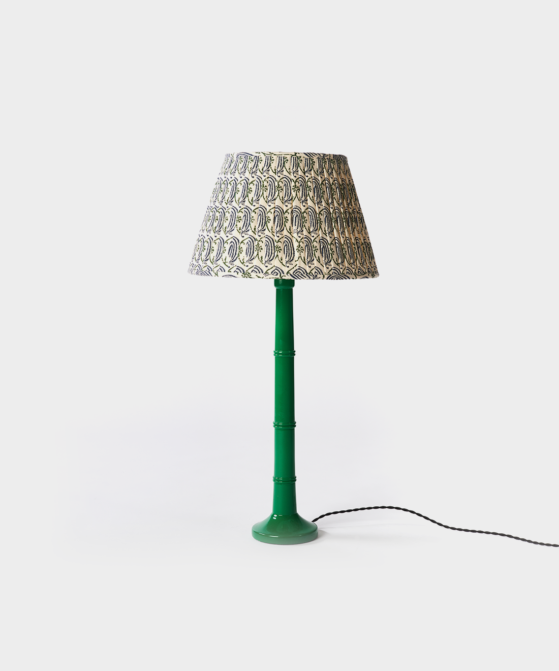 Apple Green Bamboo Lamp With Shade Set