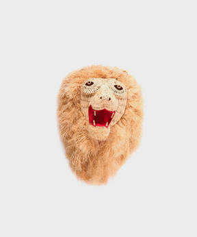Cane and Grass Lion Head Wall Decoration