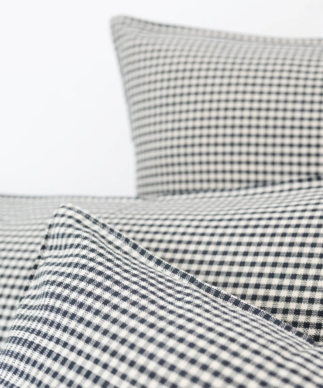 Tensira Cushion Cover in Navy Gingham