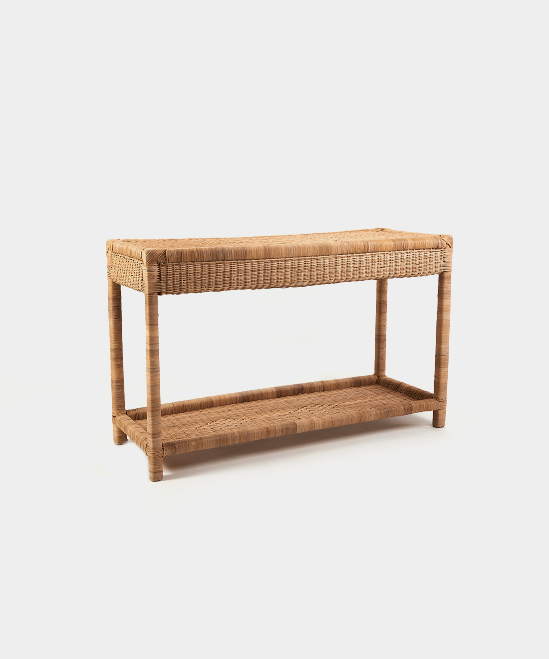 Cane Console Table