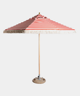 Parasol Set with Tassels in Red Stripe (Three Sizes Available)