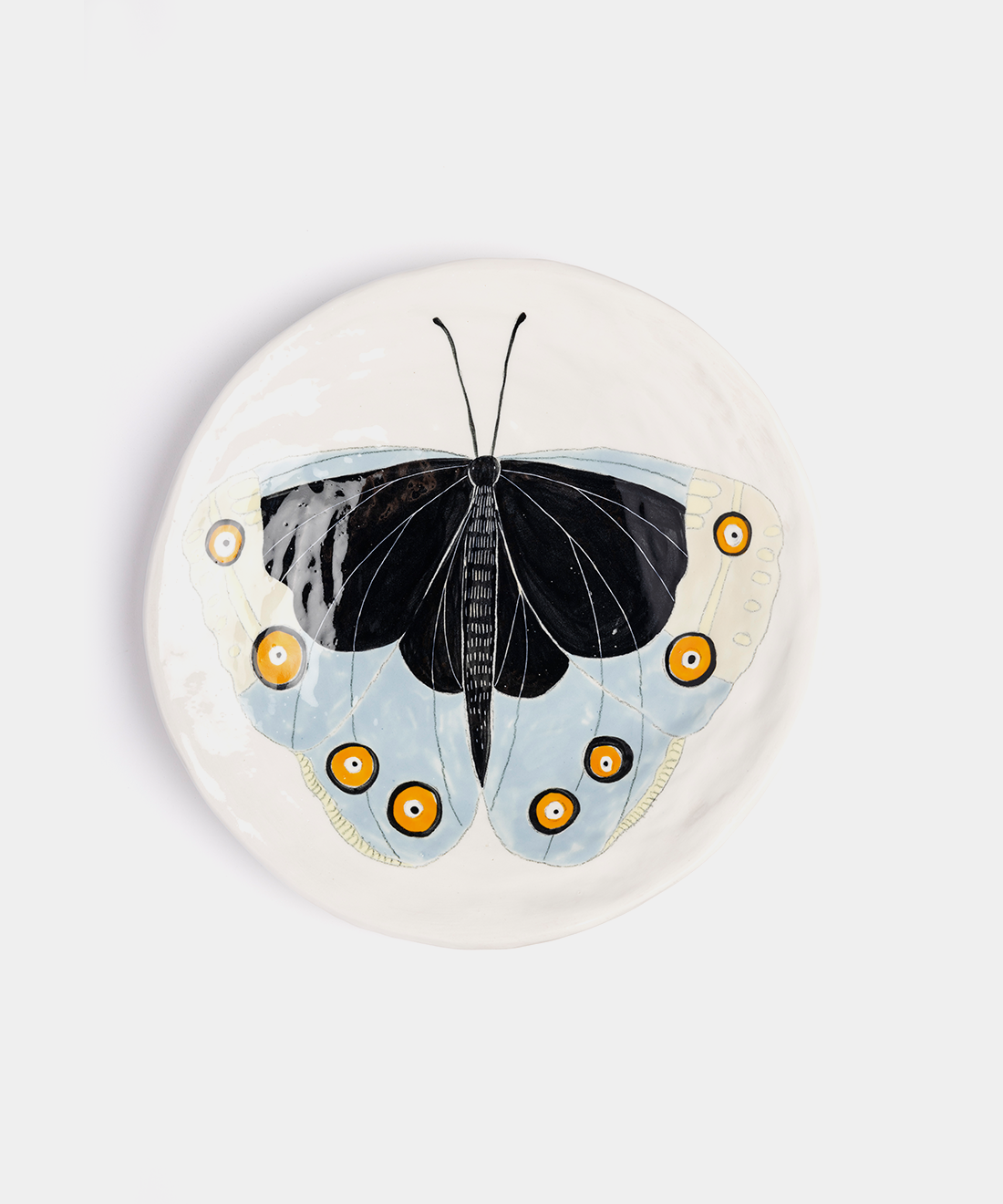 Medium Butterfly Ceramic Plates, 11