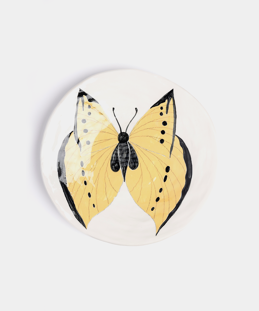 Medium Butterfly Ceramic Plates, 5