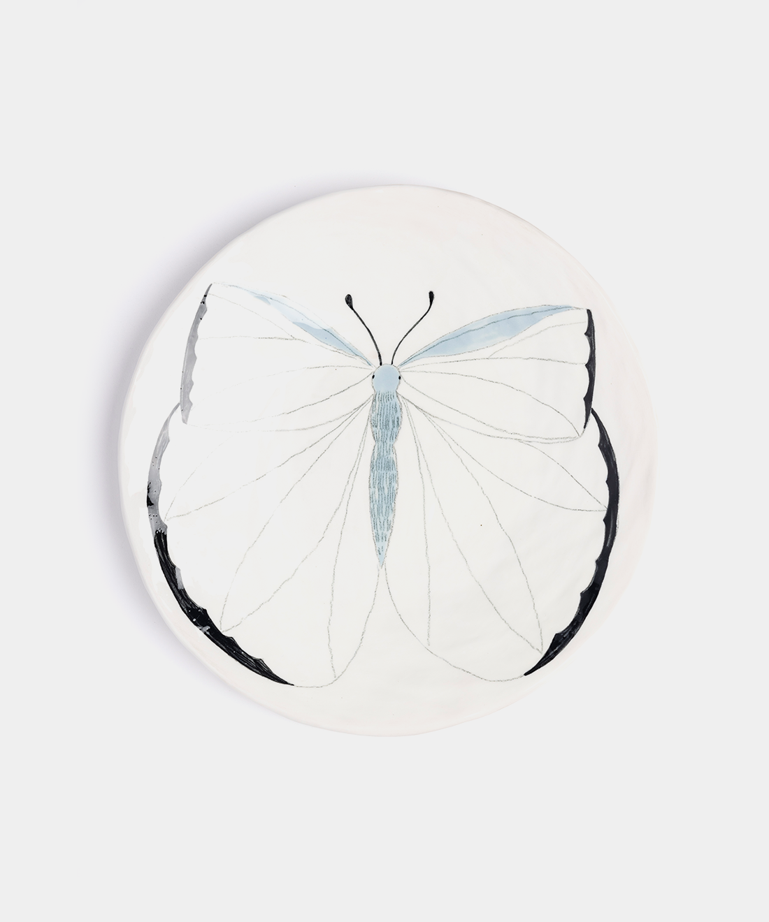 Medium Butterfly Ceramic Plates, 6