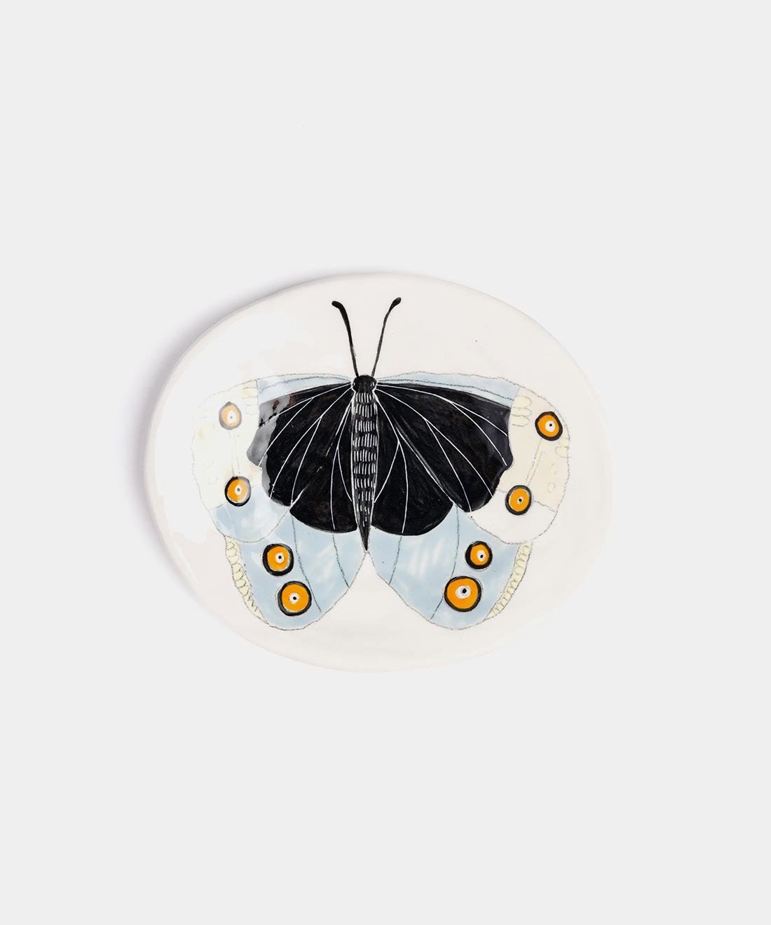 Medium Butterfly Ceramic Plates, 7