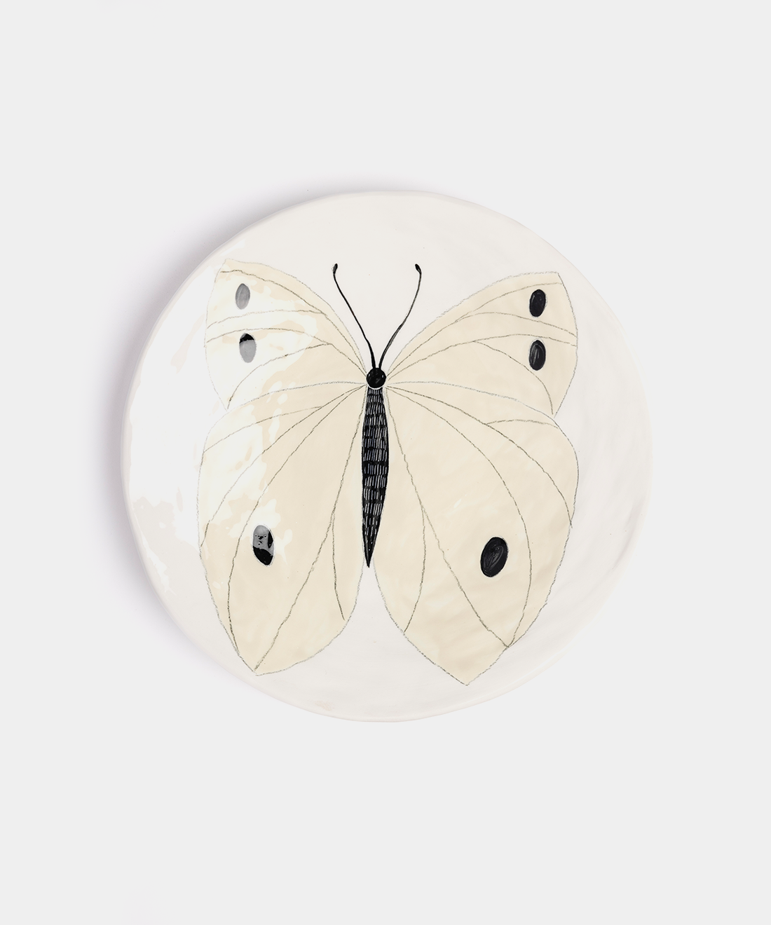 Medium Butterfly Ceramic Plates, 8