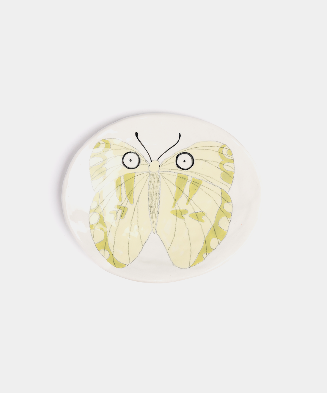 Small Butterfly Ceramic Plates, 6