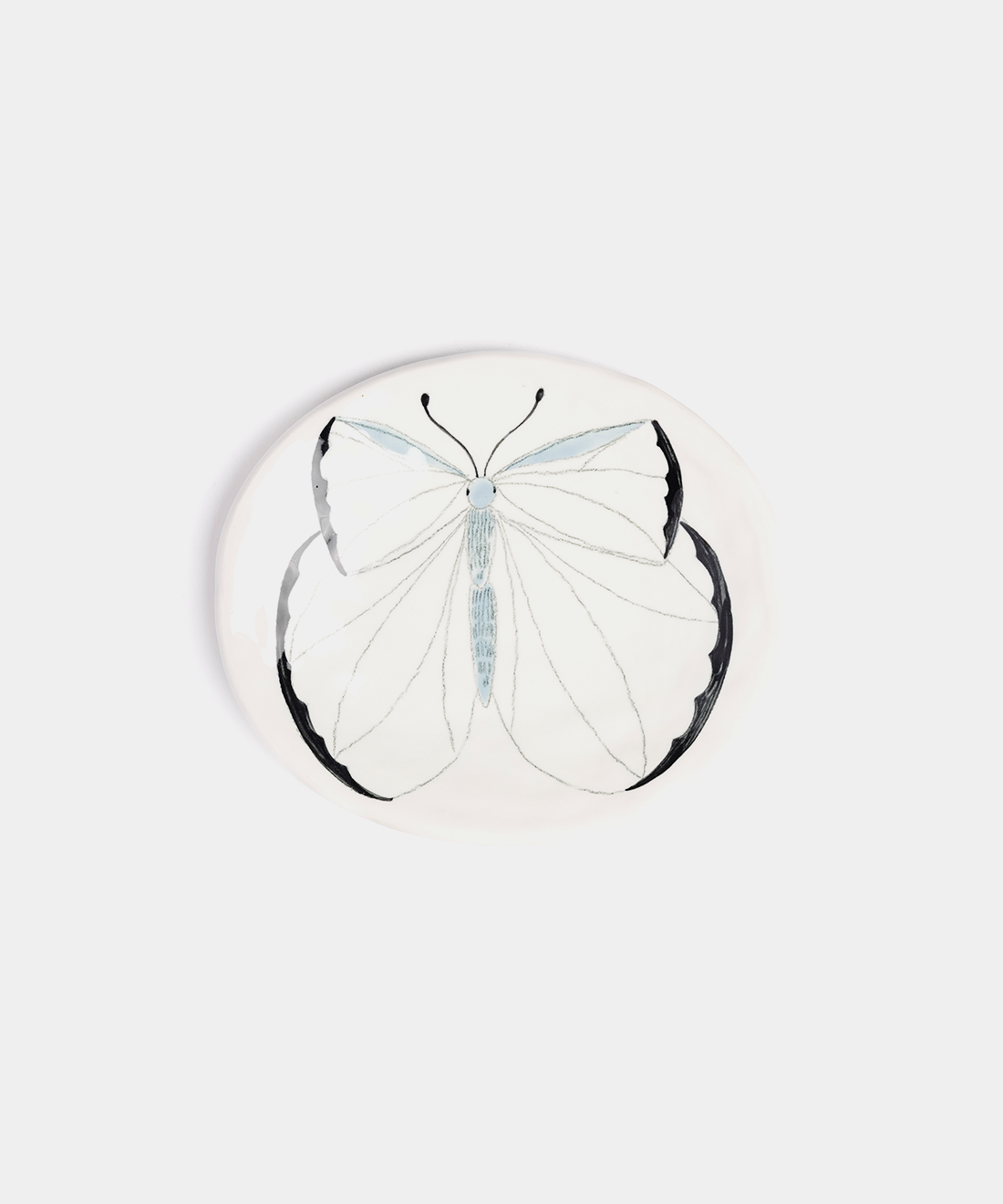 Small Butterfly Ceramic Plates, 8