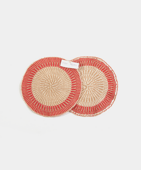 Sisal Placemat Set in Sunrise, 2