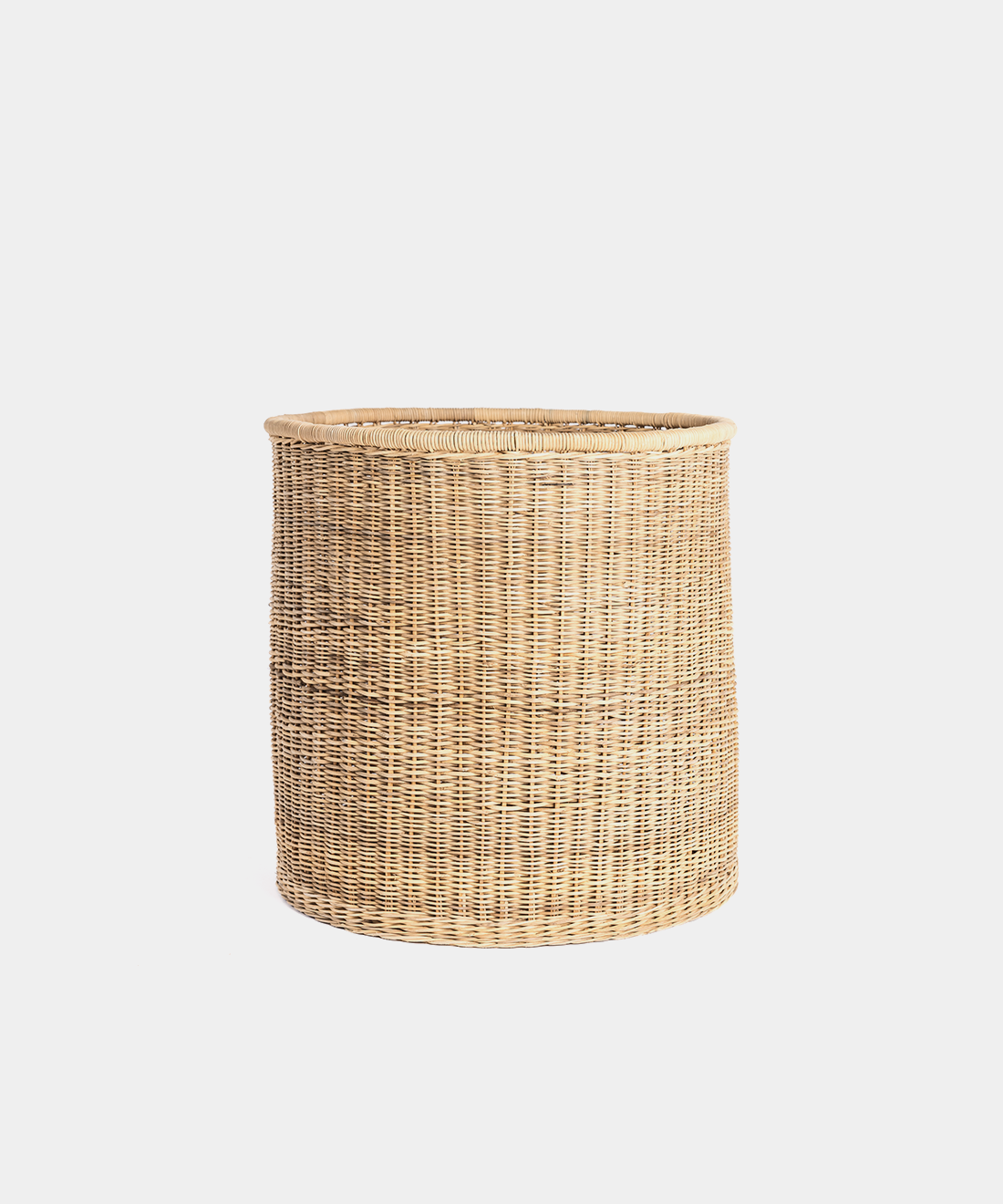 Round Closed Weave Cane Planter