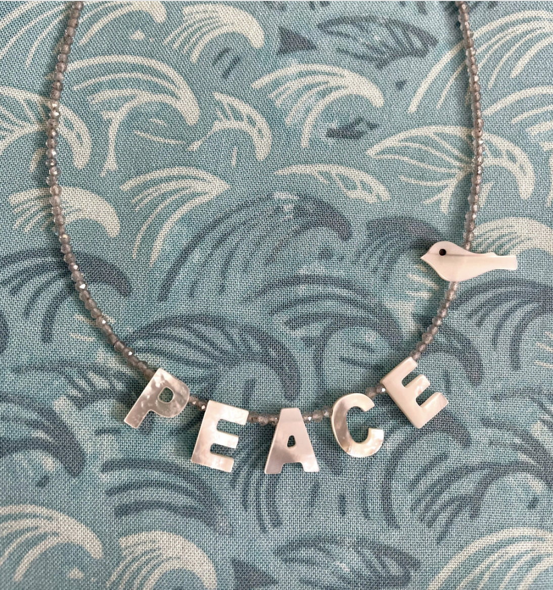 PEACE Necklace in Labradorite
