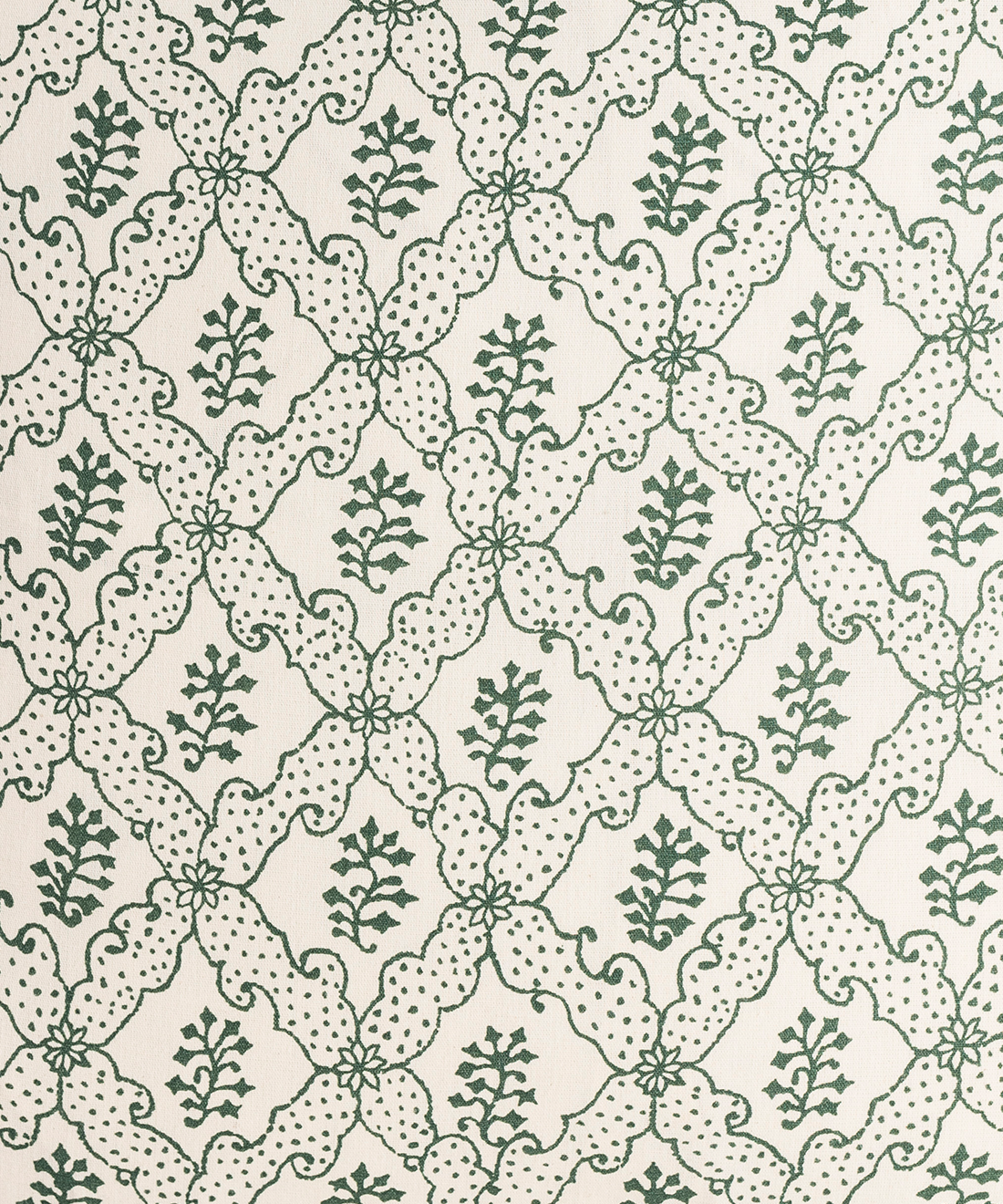 Lattice Flower in green (Cotton)