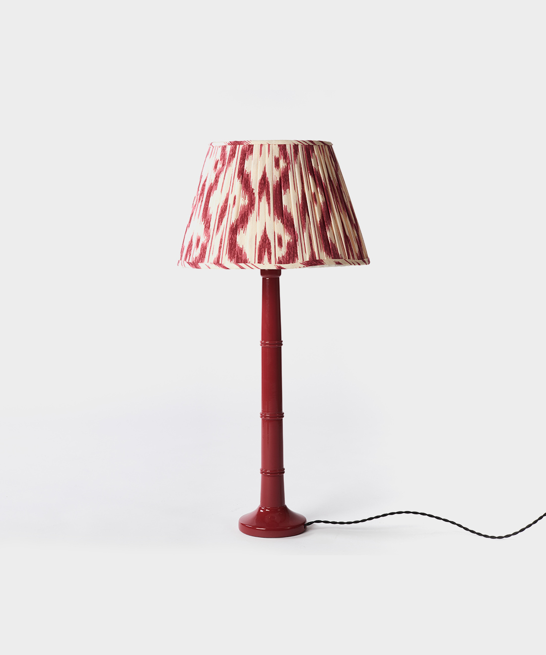 Trilogy Red Bamboo Lamp With Shade Set