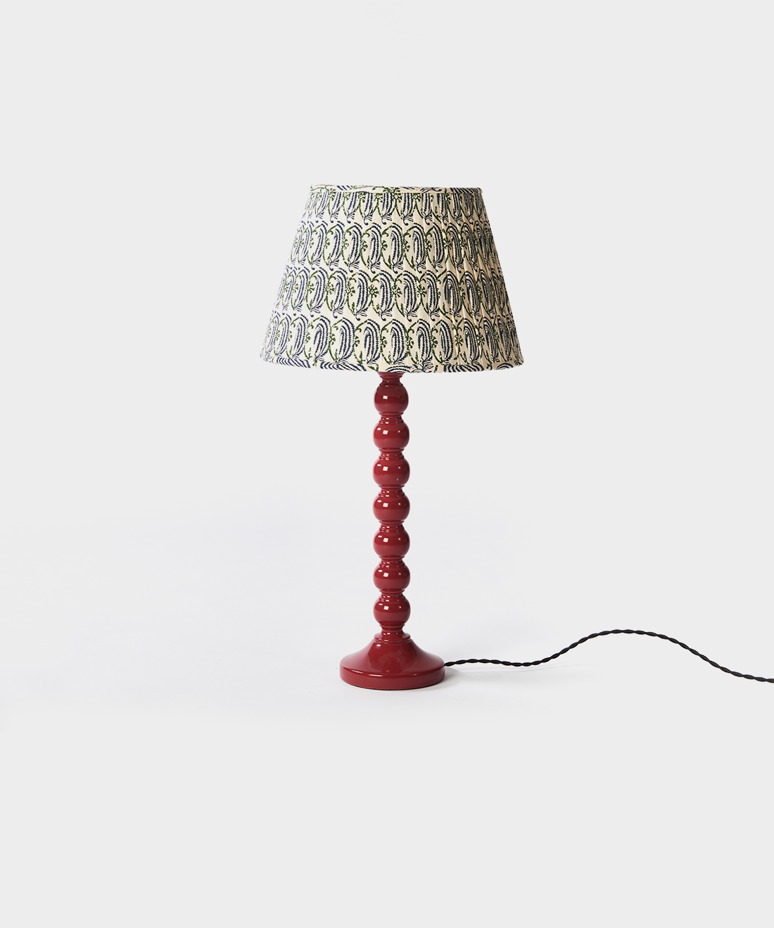 Trilogy Red Bobbin Lamp With Shade Set