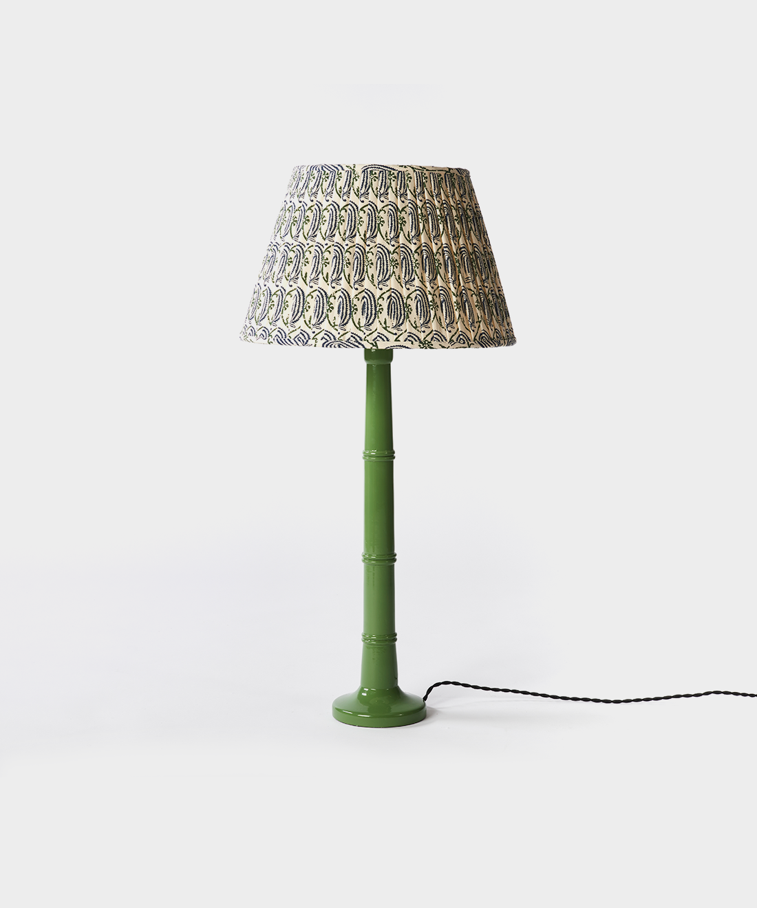 Sage Green Bamboo Lamp With Shade Set