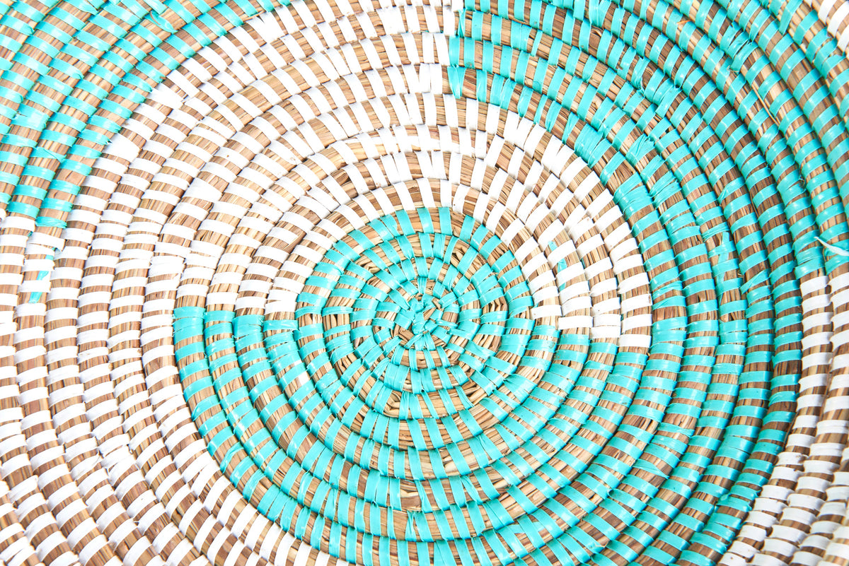 Turquoise Woven Bowl