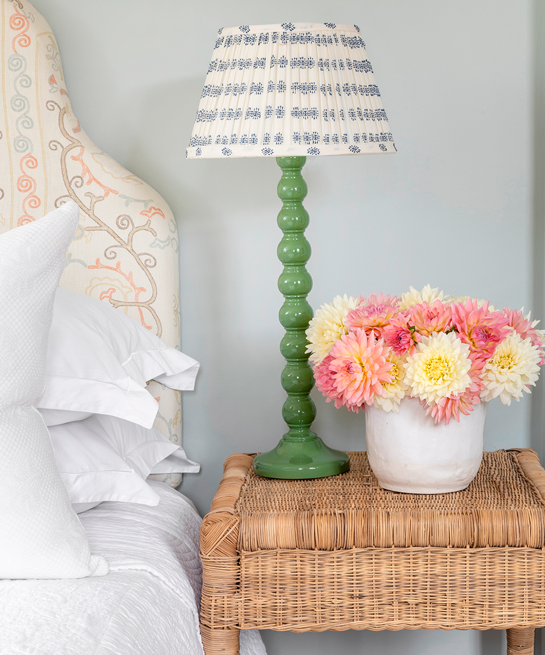 Bobbin Lamp Base Sage Green