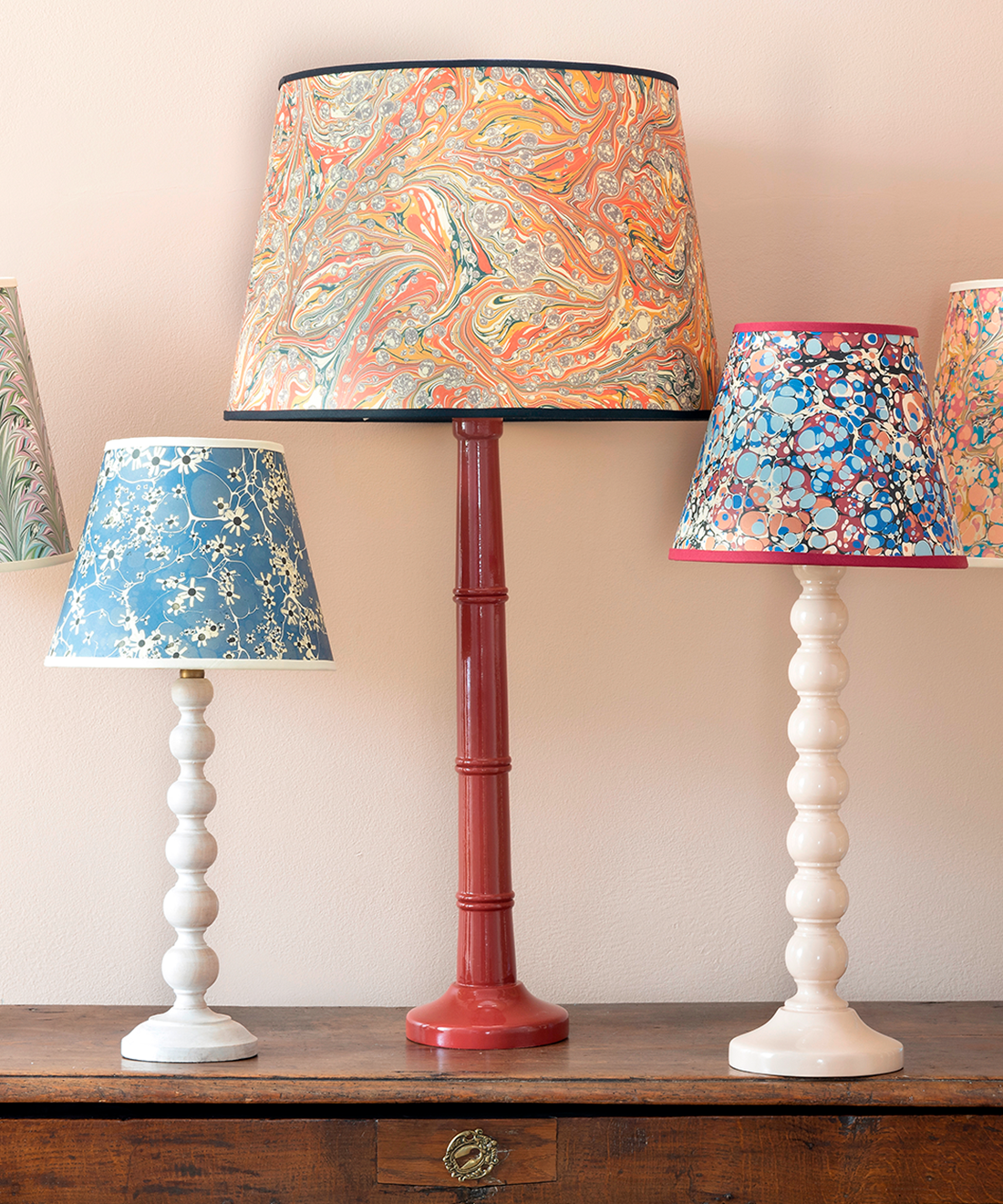 Bamboo Lamp Base Trilogy Red