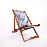 Gold Coast Deck Chair With Vintage Indigo Sling No.1