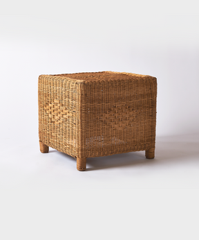 Cane Square Side Table