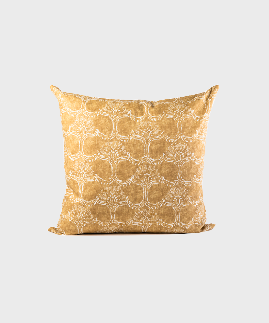 Arabesque Ochre Scatter Cushion (Linen)