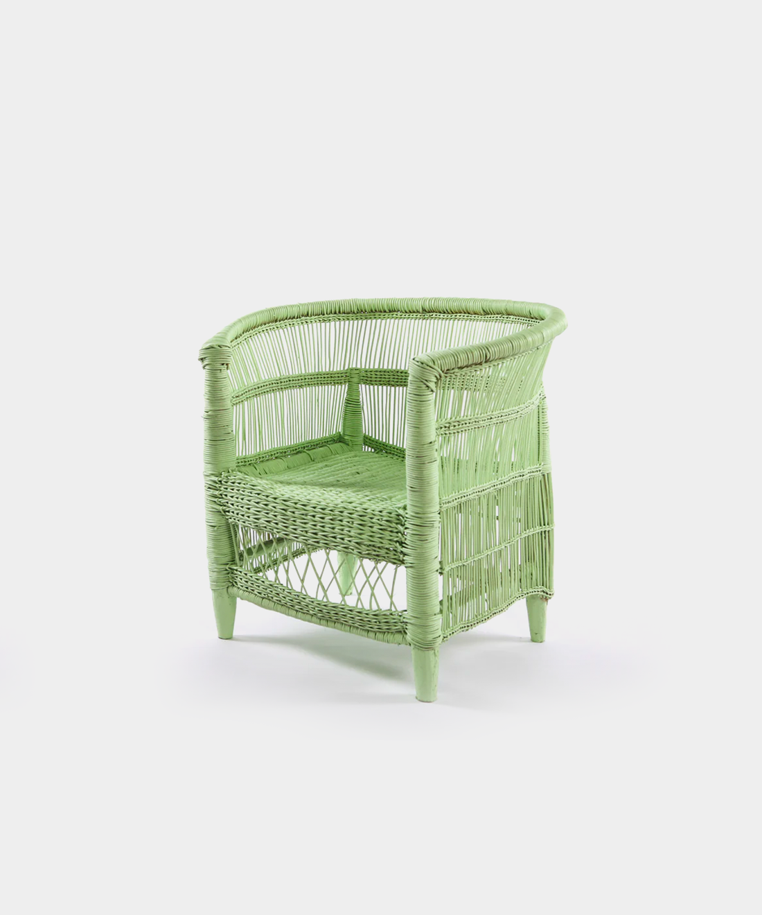 Kids Single Cane Chair in Green