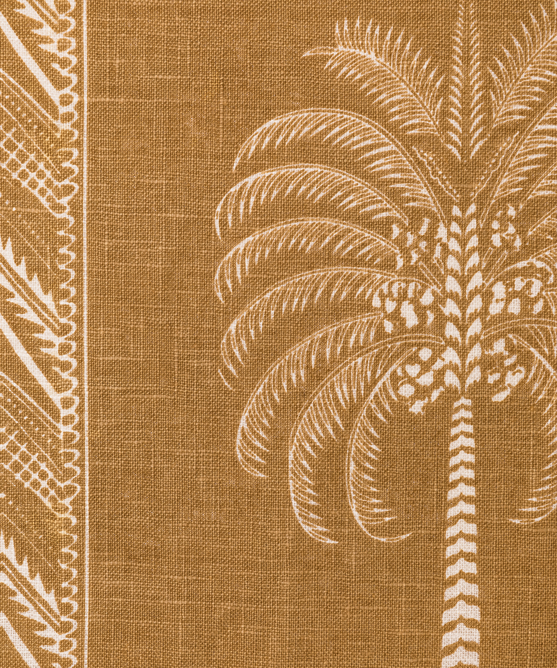 Whiteman & Mellor's Palma in Tobacco, Cotton Fabric by the Meter