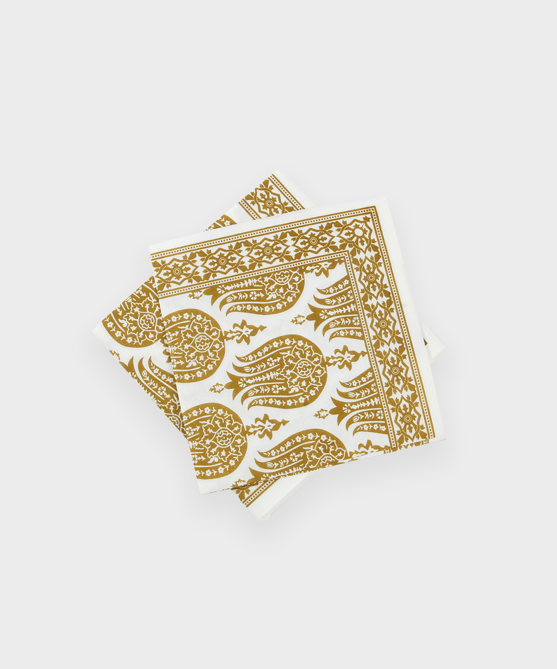 Printed Paper Napkins in Gold Pomegranate