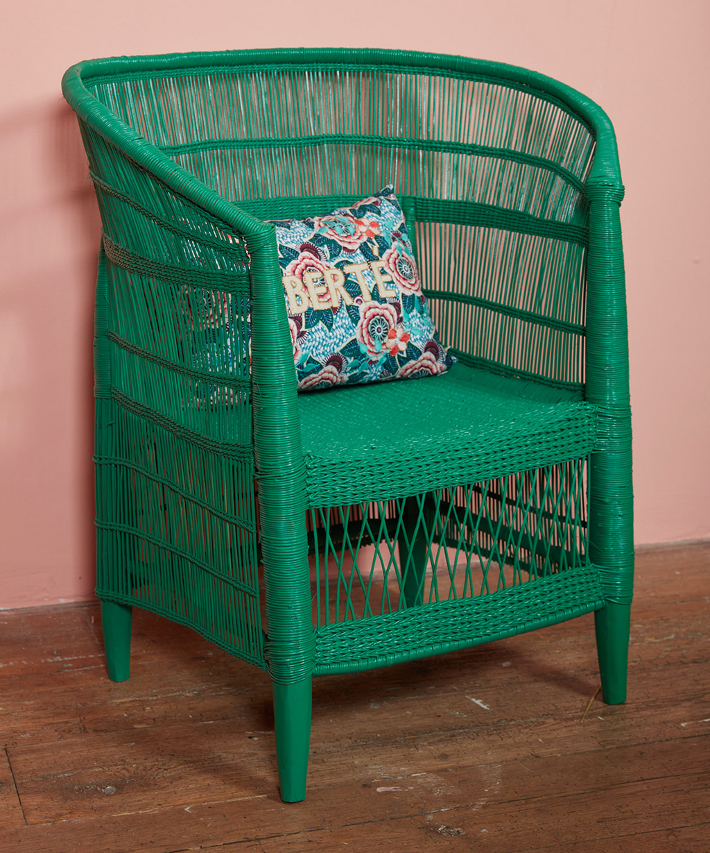 Teal wicker chair hot sale