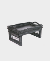Woven Tea Tray in Black